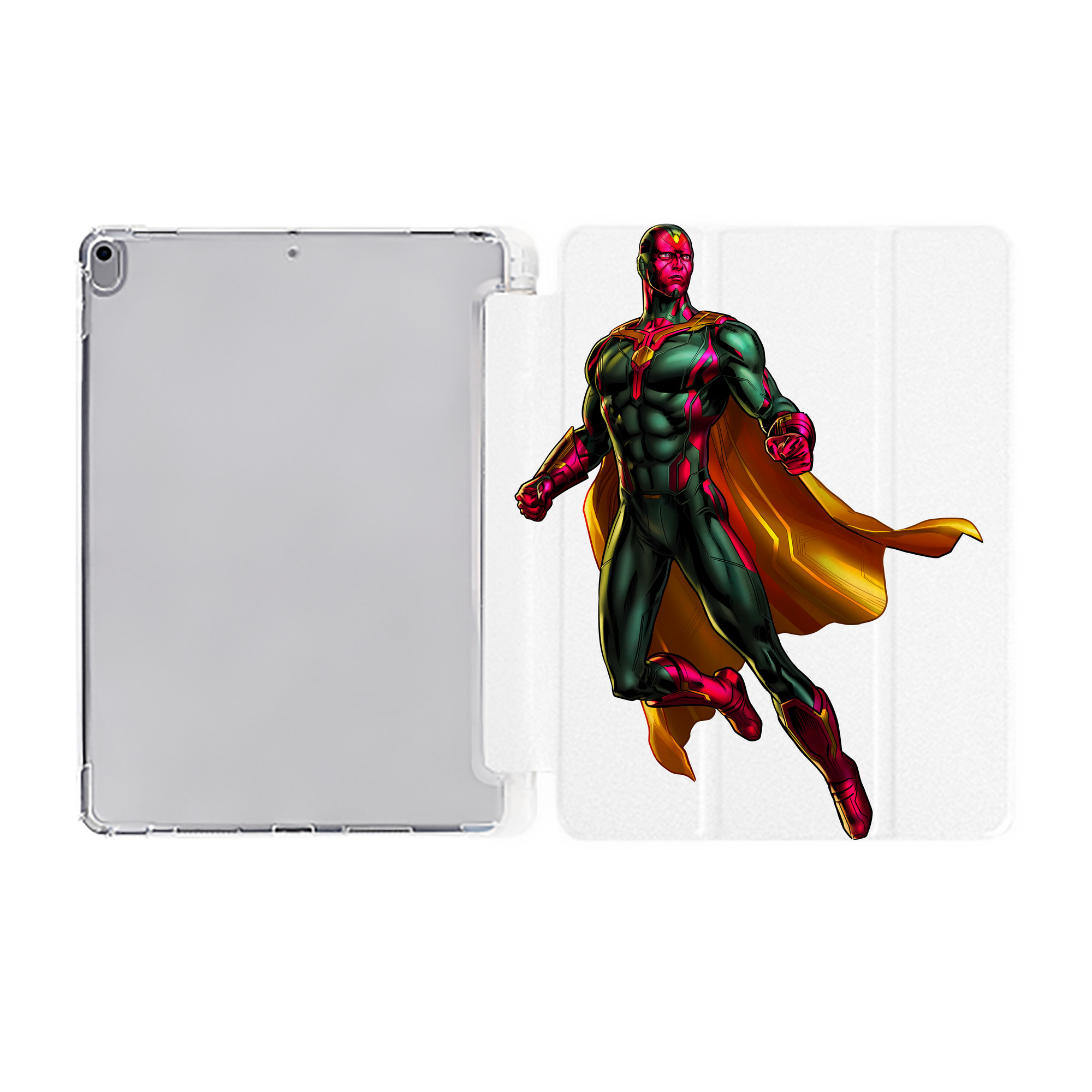 （画像用） アベンジャーズ The Avengers IPad ケース ペン収納付き 三つ折りスタンド PUレザー×シリコン 対応機種9.5/10.5/10.9インチ